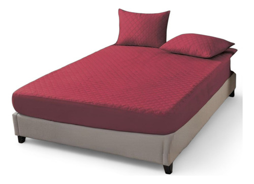 Cubre Colchón Protector De 2 Plazas + 2 Fundas De Almohada