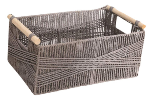 Canasta De Almacenamiento Con Mango De Madera, Cesta S