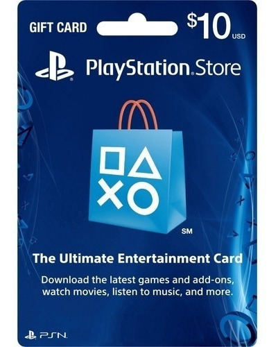 Tarjeta Psn $10 Usd Para Cuenta Usa Ps4 - Ps5