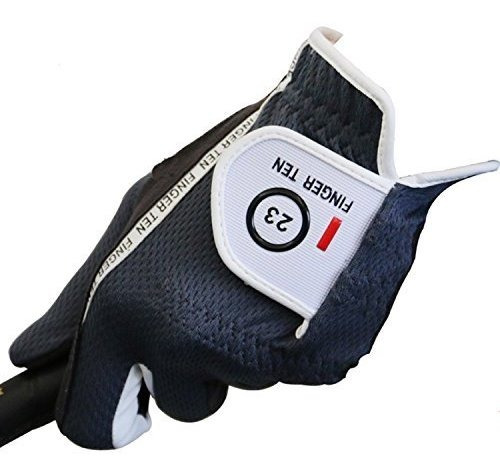 Dedo Diez Hombres S Grip Guante De Golf Lluvia Negro Gris Co