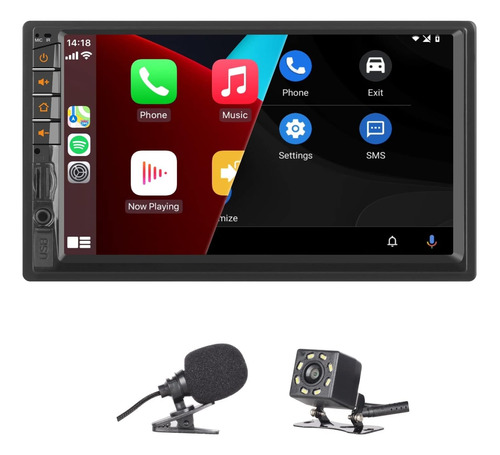 Estéreo De Coche Doble Din Compatible Con Carplay/android Au