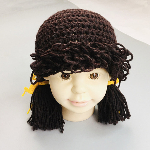 Gorro Tejido A Ganchillo Para Bebés Y Bebés, Trenzado B