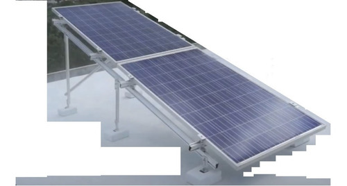 Base Vertical Para 8 Paneles Solares 72 Celdas A 20 Grados