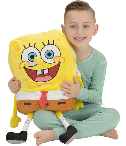 Bob Esponja Niños Bedding Super Soft Plush Cuddle Pillow Bud