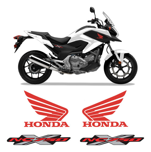 Adesivos Moto Honda Nc 750 X Emblema Vermelho Refletivo
