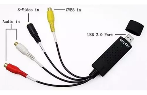 Convertidor de VHS a digital Convertidor de video USB 2.0 Captura de audio
