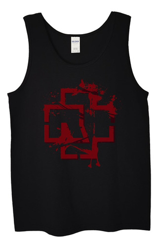 Polera Musculosa Rammstein Logo Rojo Rock Abominatron