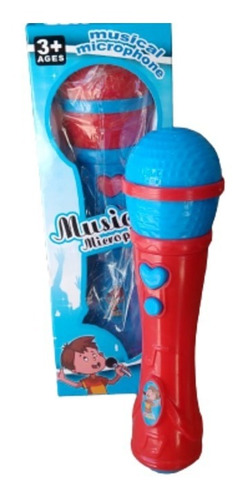 Microfone Infantil Sai A Voz E Toca Musica Brinquedo