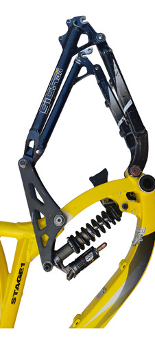 Quadro Gios Stage 1 Downhill Free Ride Com Shock Amarelo
