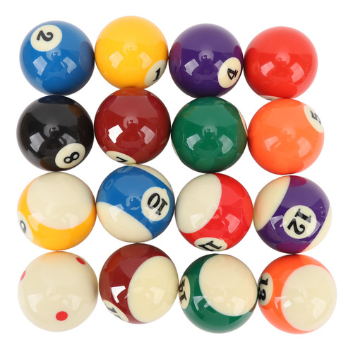 Juego De Pelotas De Billar, 16 Piezas, Resina De Billar, 2.2