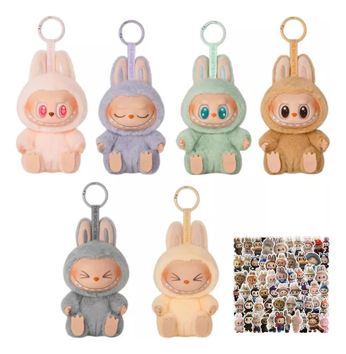 Novo 6pcs Dll Para Labubu Macaron Monsters Vinil Pelúcia