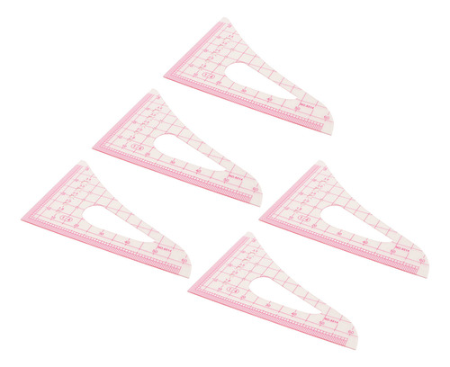 Regla De Costura Curva, 5 Unidades, Triangular, Transparente