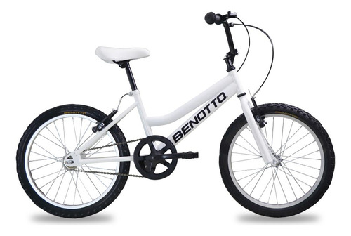 Bicicleta Benotto Unitalla R20 Bmx Frenos V Acero Color Blanco