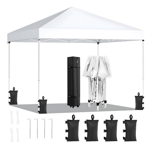 Toldo Carpa Impermeable Plegable Acero 3x3m Bolsa De Peso