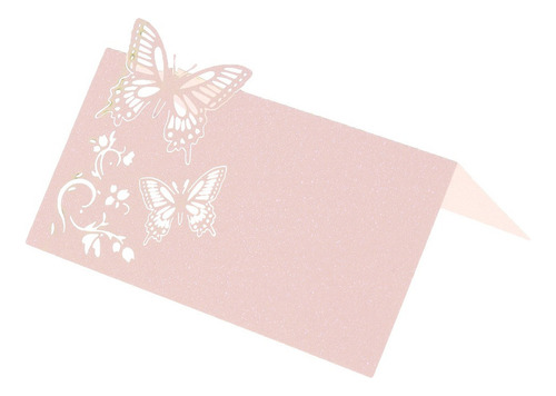 Tarjetas De Mesa De Mariposa Cortadas Con Láser Rosado
