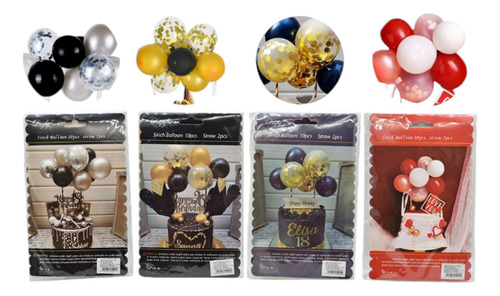 Set De Globos Para Torta 10pcs
