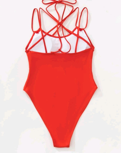 Traje De Baño Para Dama Una Pieza Entero Rojo