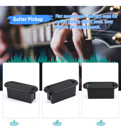 Funda Con Soporte De Batería De 9 V Para Active Guitar Picku
