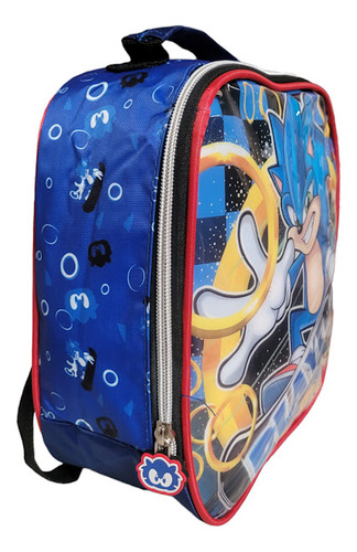 Mochila Escolar Rodinhas Com Lancheira E Estojo Do Sonic Kit