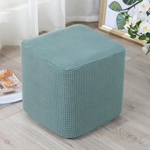 3 Funda Elástica Otomano Plegable Almacenamiento Verde