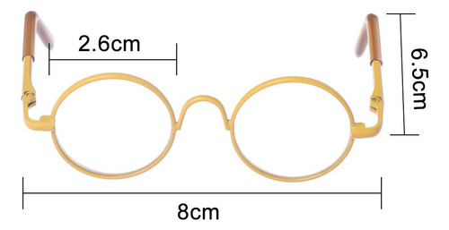 Gafas En Miniatura Con Lentes Transparentes En Forma Redonda