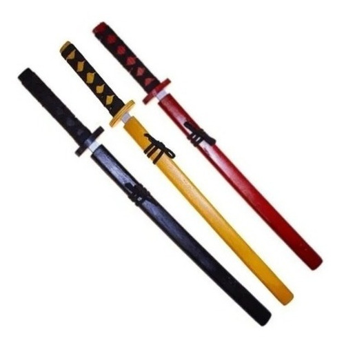 Katana Japonesa Madera Kendo Entrenar 73cm En Tres Colores