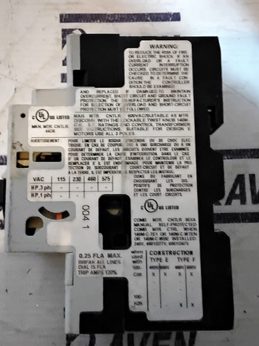 140m-c2e-a25 Serie C Allen-bradley (Usado)
