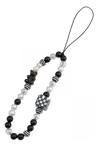 2 Cordón Para Teléfono Móvil Con Dije, Accesorio Negro