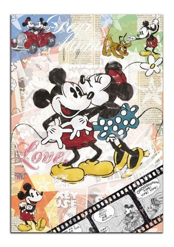 Quadro Decorativo Mickey E Minnie Personalizado Em Mdf