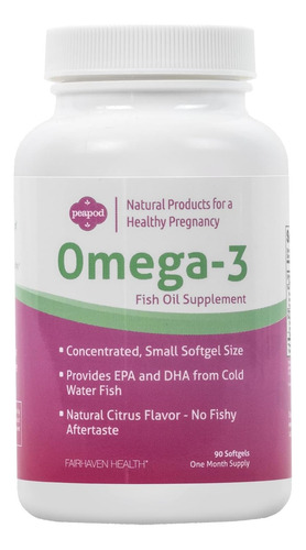 Fairhaven Health Peapod Omega-3 Embarazo Saludable 90 Cáps