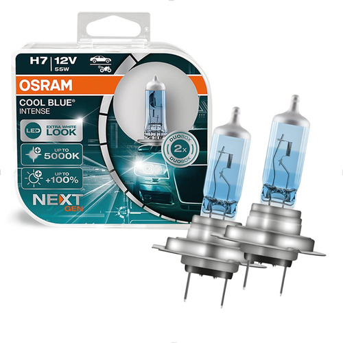 Par Lâmpadas Super Branca H7 Osram Cool Blue Intense Farol