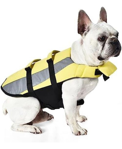 Chaleco Salvavidas Ajustable Para Perros Basics Con Rayas Re