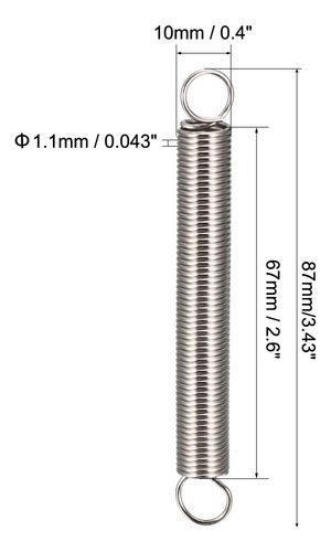 M 2 Molas De Compressão E Extensão De 10 Mm Ou 87 Mm De