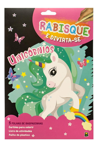 Rabisque E Divirta-se! Unicórnios, De World, Mammoth., Vol. 1. Editorial Brasileitura, Capa Mole Em Português