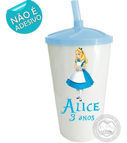Imagem 3 de 5 de 20 Copos Twister Branco 500 Ml Personalizado Alice