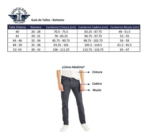 Dockers guia de tallas hotsell