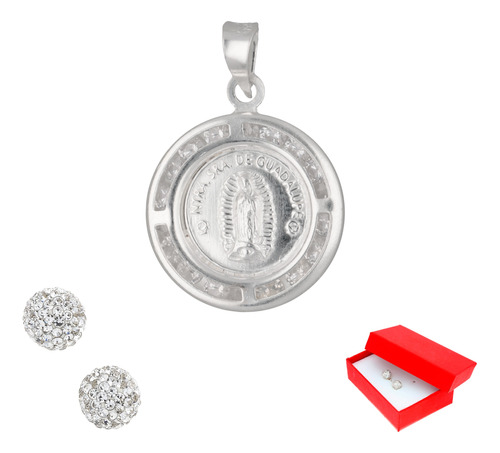 Dije Solo Medalla De Virgen De Guadalupe Diamantada + Regalo