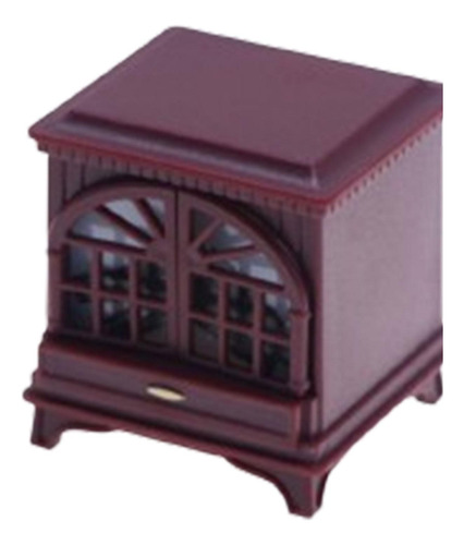 2 Chimenea En Miniatura Para Casa De Muñecas, Rojo Marrón