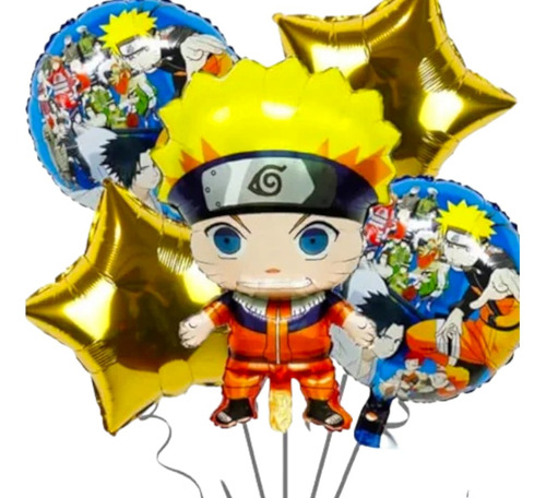 Globo De Diseño Naruto 5 Piezas