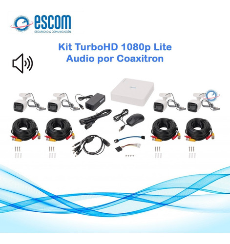 Imagen 2 de 5 de Kit Cctv 4 Cámaras 2mpx Micrófono Integrado Dvr 4ch Hilook