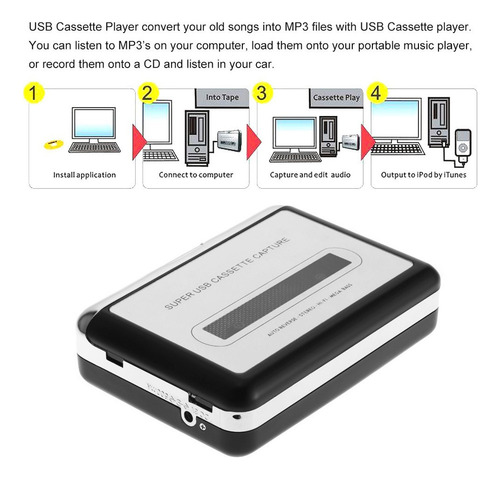 Ezcap Usb Cassette Capture Cassette Convertidor De Cinta A M