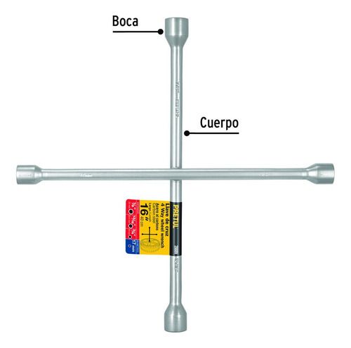 Llave Cruz Auto 20 Pulgadas Galvanizada Pretul Llcr-20p