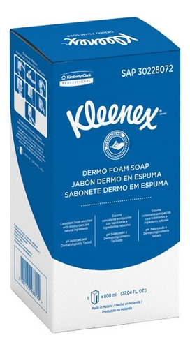 Dispenser Y Jabón En Espuma Kleenex X 800 Ml Kimberly Clark Blanco