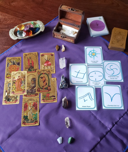 Lectura De Tarot A Distancia+cristal Lemuria+oráculo Gemas