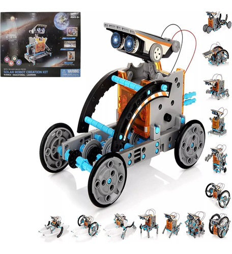 Kit De Ensamblaje De Robots Solares Para Niños 13 En 1, Set