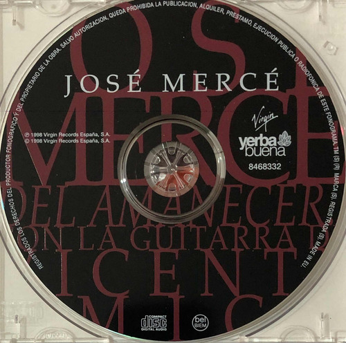 Jose Merce Cd. Del Amanecer. Importado De España (Usado)