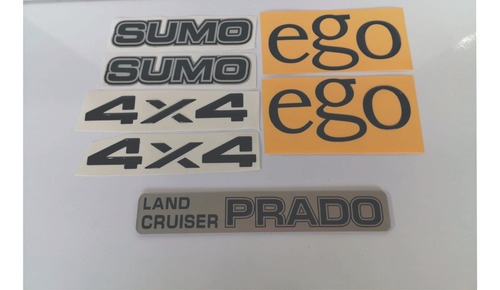 Toyota Prado Ego Sumo Calcomanias Resinadas Kit X 7 Unidades