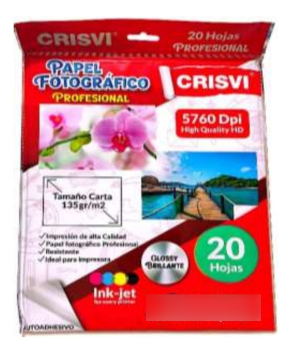 Papel Fotográfico Autohadesivo Crisvi 