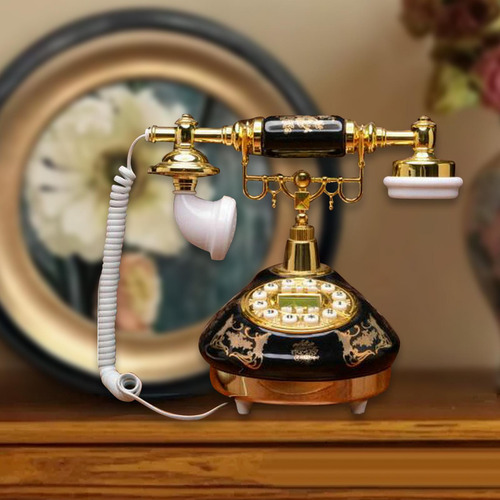 Teléfono Retro Con Cable, Teléfono Antiguo Antiguo Con