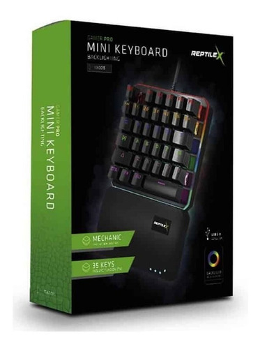 Teclado Gamer Una Mano Reptilex 024 35 Teclas / Tecnocenter